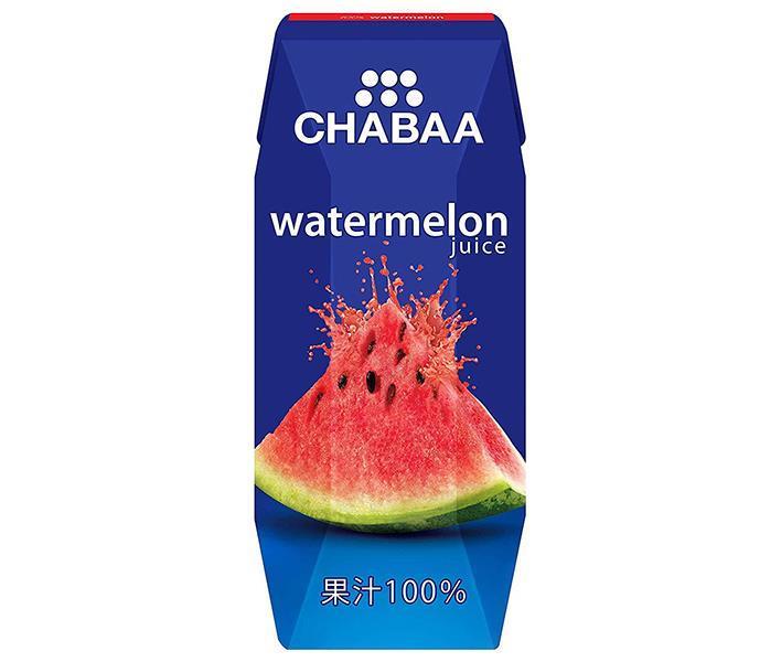 HARUNA CHABAA 100% Juice Watermelon (Prisma Container) 180ml paper pack x 36 pieces [Shipped in Japan]