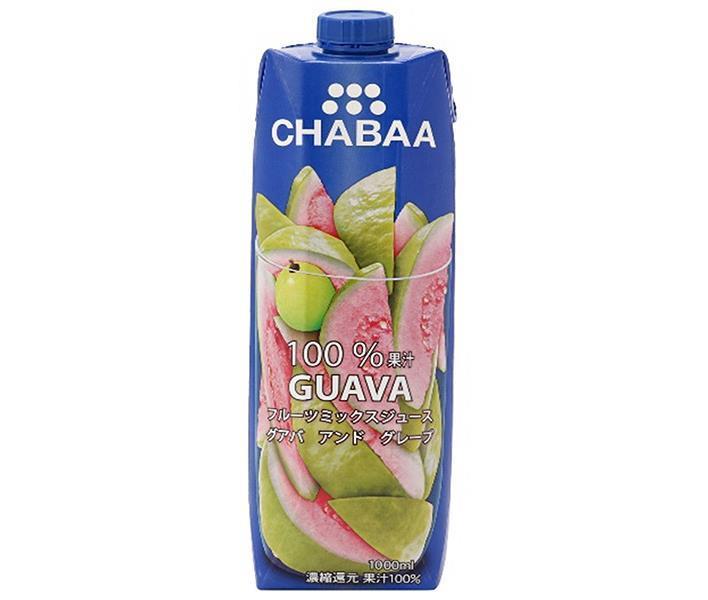 HARUNA CHABAA 100% Mixed Juice Guava 1000ml paper pack x 12 pieces [Shipped in Japan]