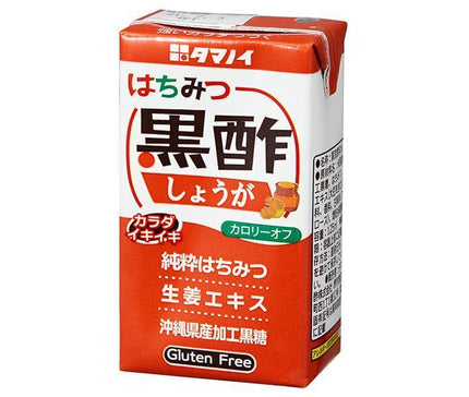 Tamanoi Honey Black Vinegar Ginger Low Calorie 125ml Paper Pack x 24 Bottles 