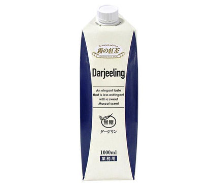 UCC Mist Black Tea Darjeeling Unsweetened 1000ml Paper Pack x 12 