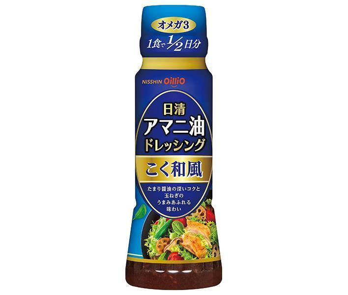 Nisshin Oillio Nisshin Linseed Oil Dressing Rich Japanese Style 160ml PET Bottle x 12 Bottles 