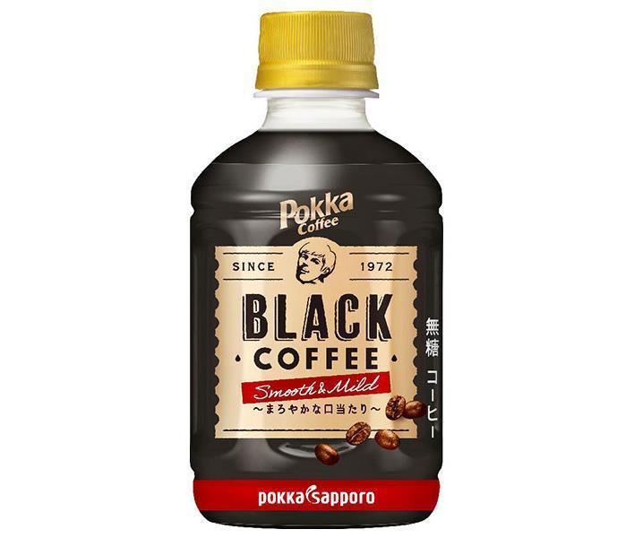 Pokka Sapporo Pokka Coffee Black Smooth & Mild 270ml plastic bottles x 24 bottles [shipped in Japan]