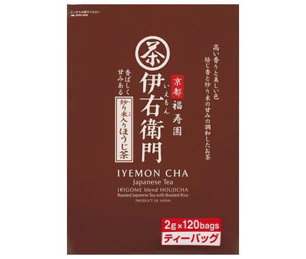 Uji Ro Seicha Iyemon Roasted Green Tea Tea Bag with Roasted Rice 2g x 120P x 1 Bag [Shipped in Japan]
