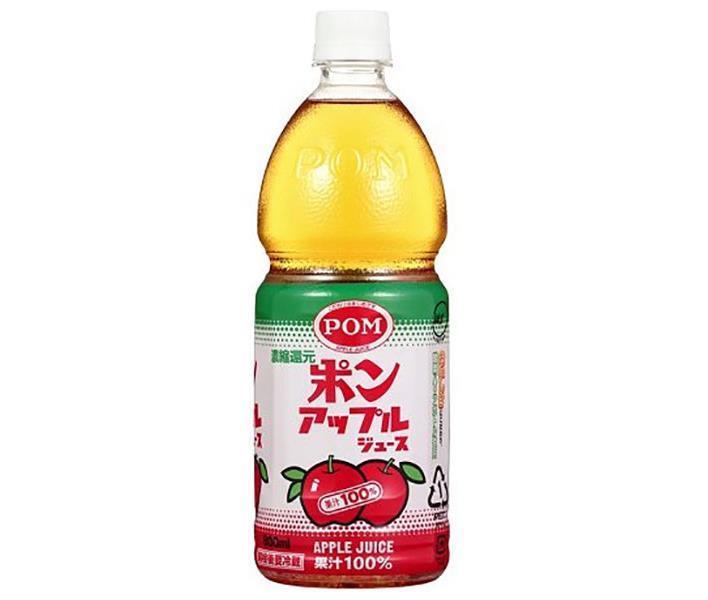 Ehime Beverages POM Apple Juice 100% 800ml PET bottles x 6 bottles [Shipped in Japan]