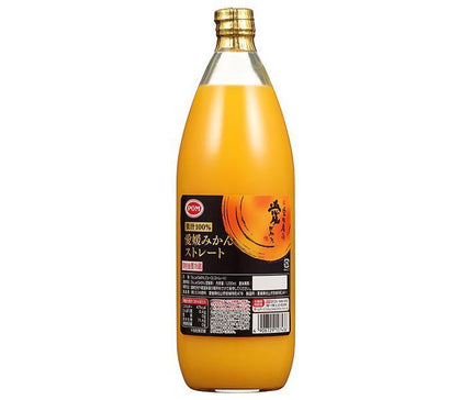 Ehime Beverage Ehime Mikan Straight 1000ml bottle x 6 bottles [shipped in Japan]