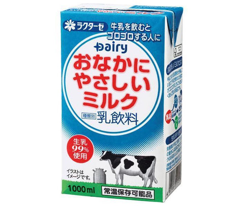 Minami Nippon Dairy Cooperative Dairy Milk, Gentle on the Stomach, 1L Paper Pack x 12 (6 x 2)