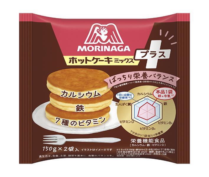 Morinaga & Co. Pancake Mix Plus 300g (150g x 2 bags) x 16 bags [Shipped in Japan]