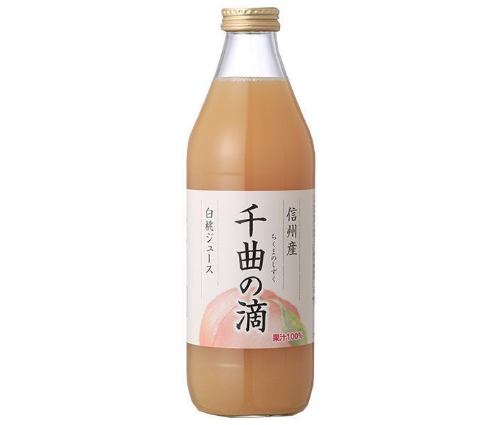 Kotobuki Kogen Foods Shinshu White Peach Juice Chikuma no Drop 1000ml bottle x 4 bottles [Shipped in Japan]