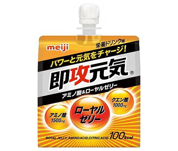 Meiji Instant Genki Jelly Amino Acid & Royal Jelly Nutrition Drink Flavor 180g Pouch x 36 pieces [Shipped in Japan]