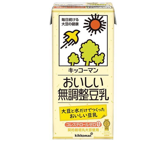 Kikkoman Delicious unadjusted soy milk 1000ml paper pack x 12 (6 x 2) pieces [Shipped in Japan]