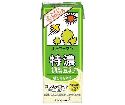 Kikkoman Specially Concentrated Soymilk [Food for Specified Health Uses] 200ml paper pack x 18 bottles [Shipped in Japan]