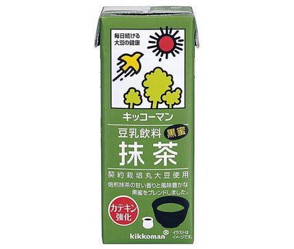 Kikkoman Soy Milk Beverage Matcha 200ml paper pack x 18 bottles [shipped in Japan]