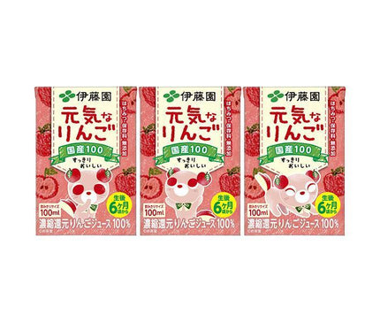 Itoen Domestic 100 Healthy Apples (100ml paper x 3P) x 12 (6 x 2) pieces [Shipped in Japan]