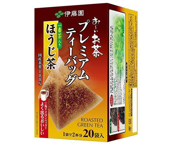 伊藤園 お～いお茶 プレミアムティーバッグ 一番茶入りほうじ茶 20袋入×4袋入【日本出荷】