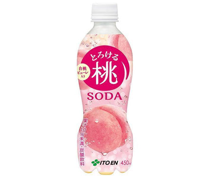 Itoen Melting Peach Soda 450ml plastic bottle x 24 pieces [shipped in Japan]