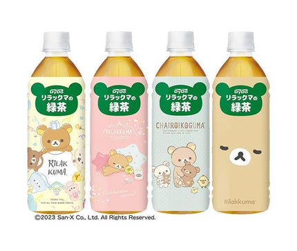 DyDo Rilakkuma Green Tea 500ml plastic bottle x 24 pieces [Shipped in Japan]