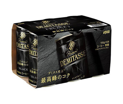 DyDo Blend Demitasse Coffee BLACK (6 can pack) 150g cans x 30 (6 x 5) bottles [shipped in Japan]