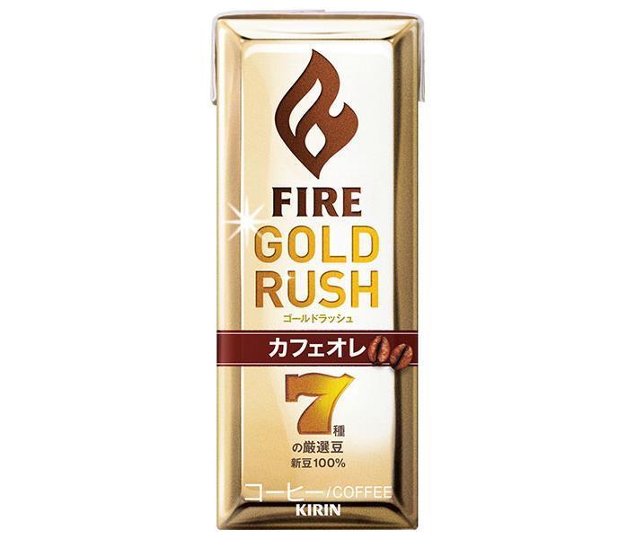 Kirin FIRE Gold Rush Cafe au lait 200ml paper pack x 24 pieces [Shipped in Japan]