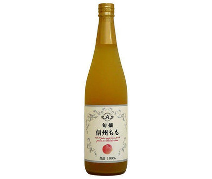 Alps Shunshu Shinshu Peach Juice 710ml bottle x 12 bottles [Shipped in Japan]