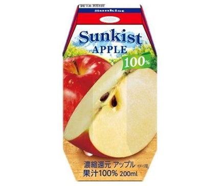 Morinaga Milk Sunkist 100% Apple (Prisma container) 200ml paper pack x 24 bottles [shipped in Japan]