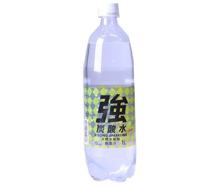 Yumasu Beverage Strong Carbonated Water Lemon (K) 1000ml PET bottles x 15 bottles [Shipped in Japan]