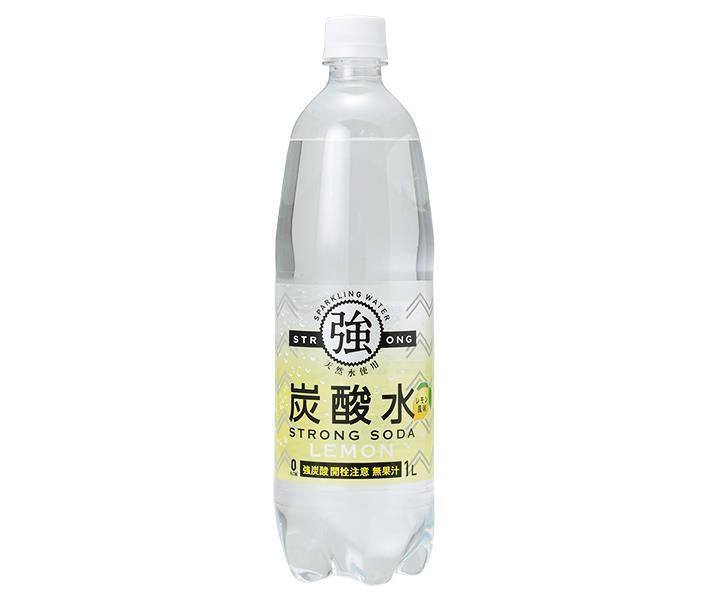 友桝飲料 強炭酸水レモン 1Lペットボトル×15本入