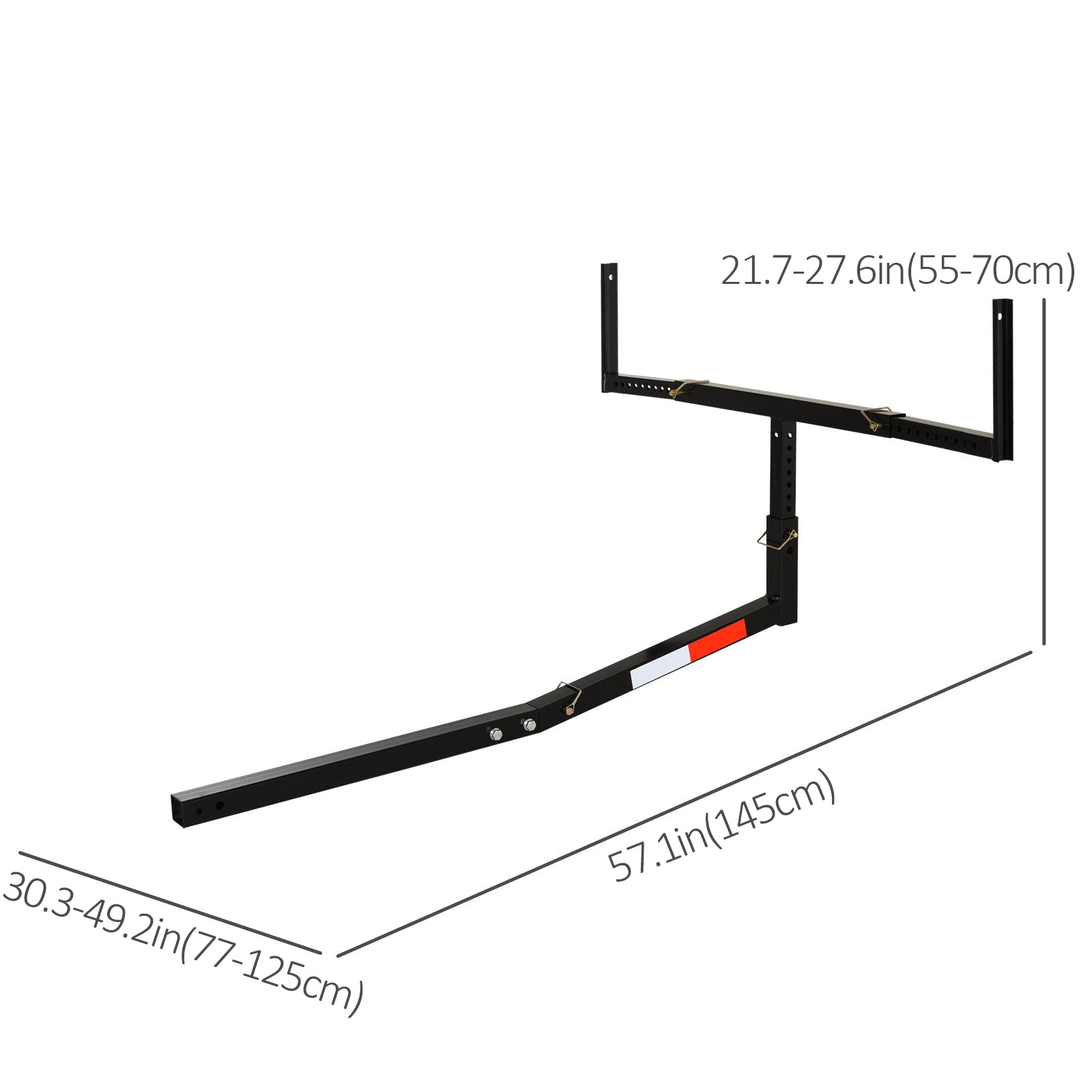 Soozier Truck Bed Extender with Adjustable Width Height for Ladder Rack Canoe Kayak Long Pipes Lumber