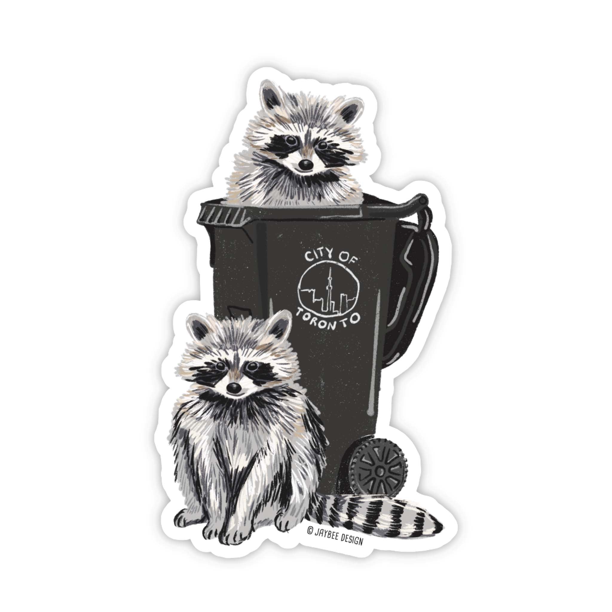 Toronto Trash Raccoon Vinyl Sticker