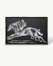 Racehorses Wood Sign