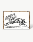 Racehorses Wood Sign
