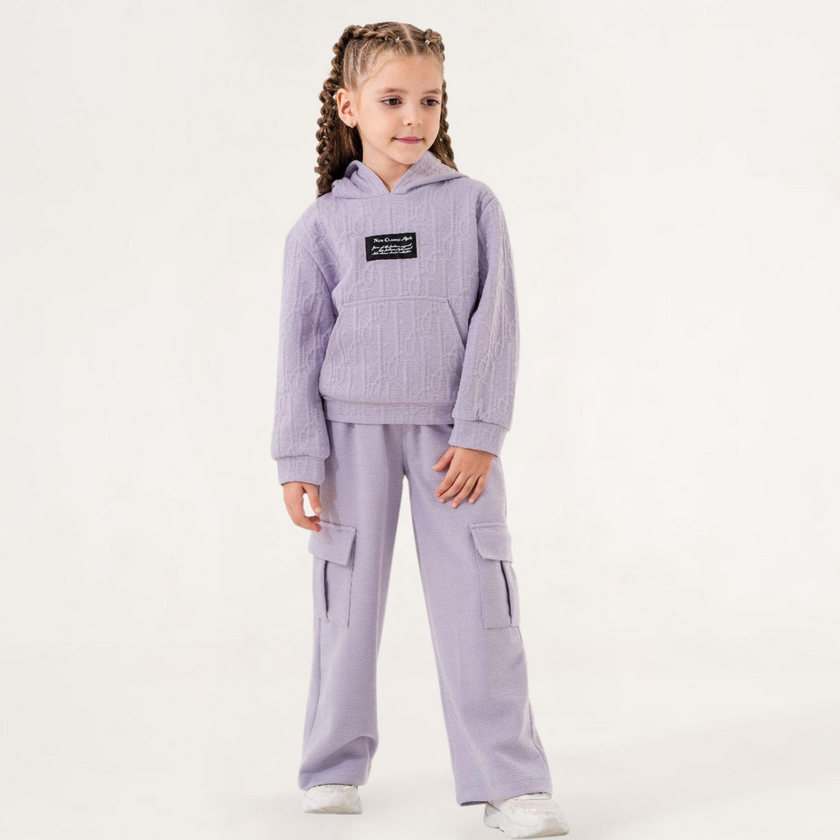 Trendy Cargo Girls Casual Set