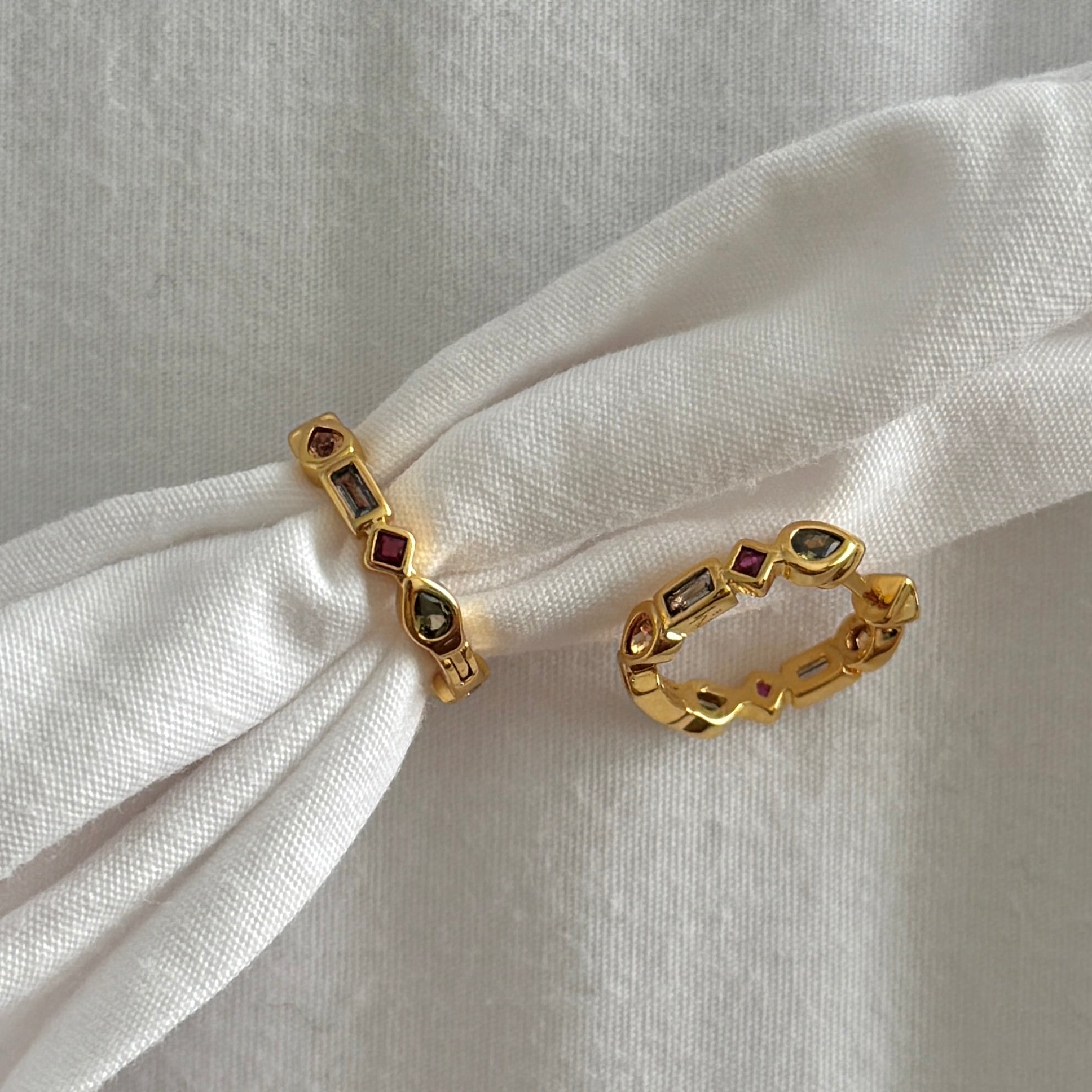 Raha Hoops- Multicoloured Zirconia