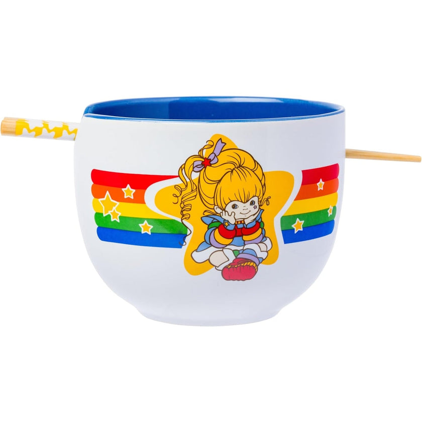 Rainbow Brite Rainbow Border Star 20oz Ceramic Ramen Bowl