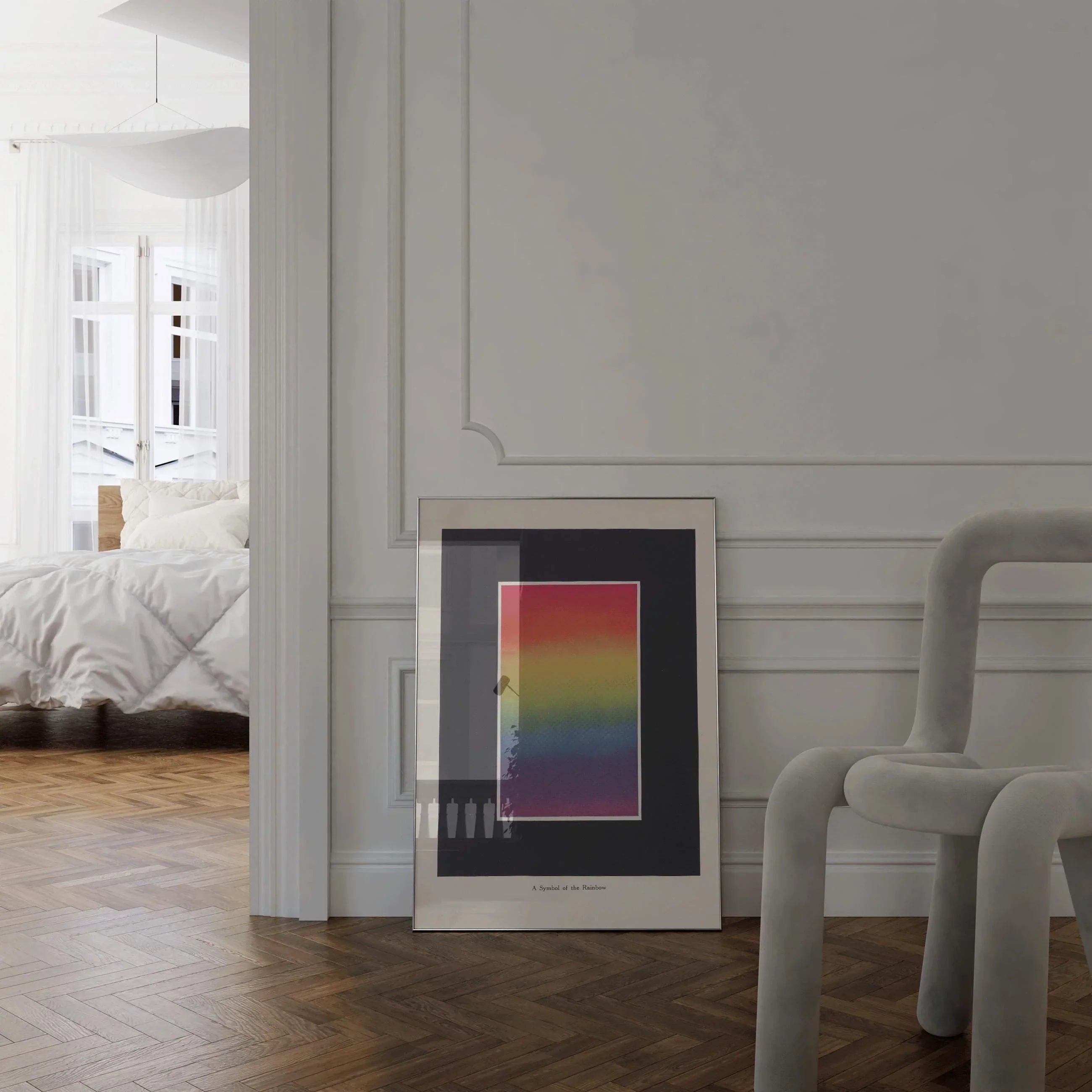 Rainbow Symbol Vintage Art Print - Bonnie E. Snow (Framed or Unframed)