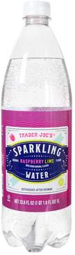 Trader Joe's Sparkling Water, Raspberry Lime, 1L