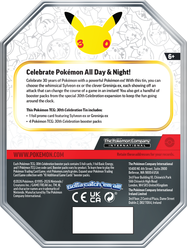 Pokémon TCG - Mega Evolution - 30th Celebration Tin