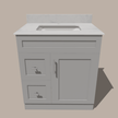 30-Inch Shaker Bathroom Vanity with Drawers — Left or Right | White or Gray | Plywood Cabinet, Solid-Wood Door, Soft-Close 3-Way Clip-On Hinges