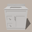30-Inch Shaker Bathroom Vanity with Drawers — Left or Right | White or Gray | Plywood Cabinet, Solid-Wood Door, Soft-Close 3-Way Clip-On Hinges