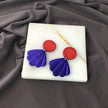 Seashell Drop Statement Earrings, Post or Clip On – 