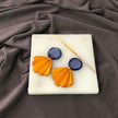 Seashell Drop Statement Earrings, Post or Clip On – 