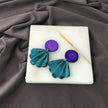 Seashell Drop Statement Earrings, Post or Clip On – 