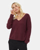Highline Fuzzy V-Neck Sweater