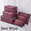 6-Piece Travel Organizer Set — Packing Cubes & Pouches for Luggage