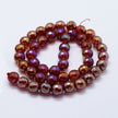 Red Electroplated Faceted Agate Gemstone Bead
