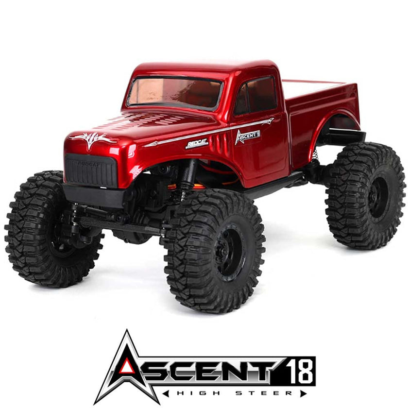 Redcat Ascent-18 High Steer 1/18 Scale RC RTR Rock Crawler - Red