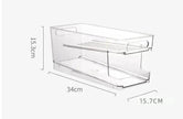 Refrigerator Beverage Storage Box Double-layer Self-rolling Kitchen Storage Rack