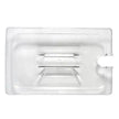 Couvercle polycarbonate avec trou pour contenant comptoir chaud / réfrigérés