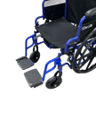 Replacement footrest for wheelchair - Aluminum in Blue