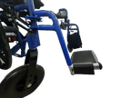 Replacement footrest for wheelchair - Aluminum in Blue