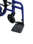 Replacement footrest for wheelchair - Aluminum in Blue